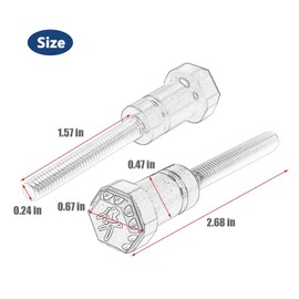 GIDIBII Front Seat Thumb Screws Bolts, Mount Screw Cap Compatible with Suzuki GSX1300R Hayabusa 1999-2007 (2 PCS,Black)