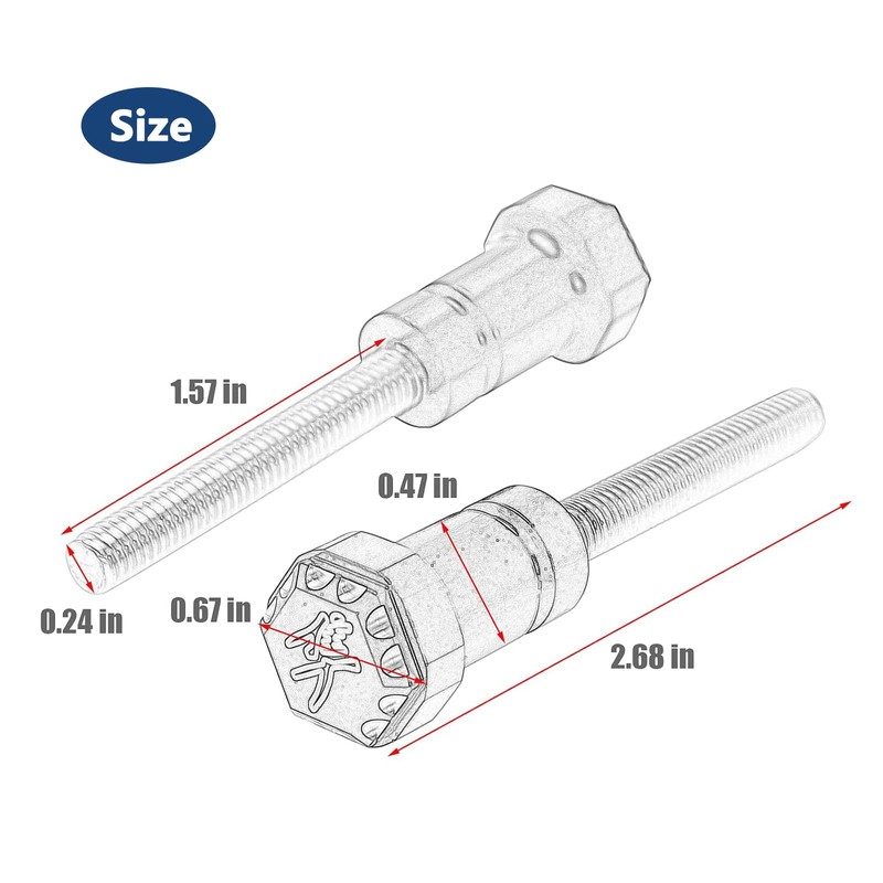 GIDIBII Front Seat Thumb Screws Bolts, Mount Screw Cap Compatible