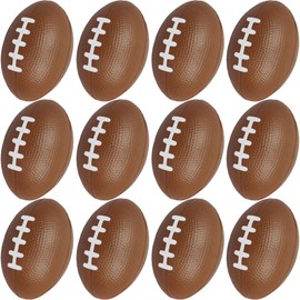 Mini Foam Footballs 12 Pcs Pack | 3.25” Inch Party Favor Balls for Kids | Mini Football Stress Ball Bulk | Toy Sports Little Footballs | Big Game Party Decoration Balls | Small Foam Football for Kids