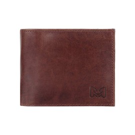 Luxe Leather Wallet, Men Bifold Wallet, Montosu 100% Cowhide Full Grain Leather Wallet, RFID Blocking Original Leather Wallet, Coffee Brown, Billfold, Bill Sleeves