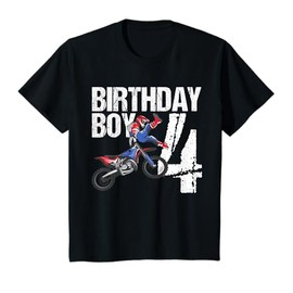 4 Year Old Dirt Bike Birthday Party Motocross MX 4th Gift T-Shirt