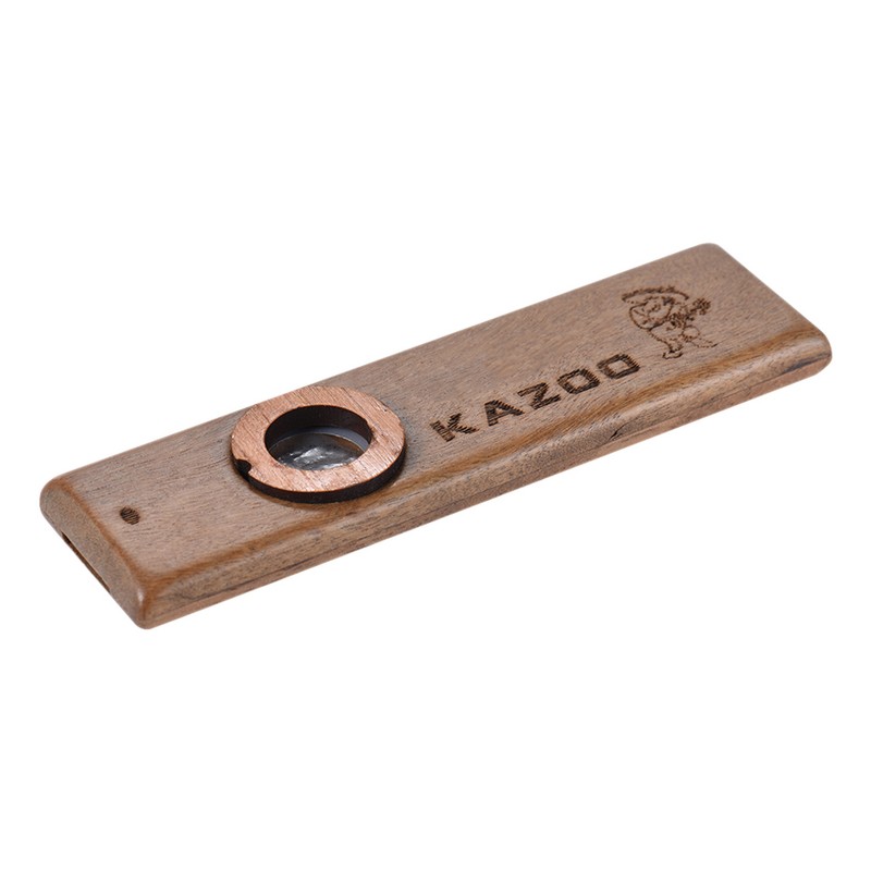 Wooden Kazoo Musical Instrument Ukulele Guitar Partner Wood Harmonica with