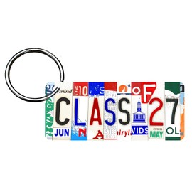 Class of 2027 License Plate Keychain, Made in USA, Class of 27, Class of 2027 bag tag, Class of 27 keychain, 2027 gift, 2027 graduation, gift for graduate, New Driver gift
