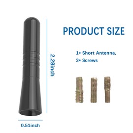 Antenna for Truck,Car Antenna Replacement Compatible with GMC Canyon,Chevy Colorado,Ford Ranger,2.28 inch Short Antennas Avoiding Obstacles Automotive Exterior Accessories