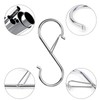 VIPITH S-Shaped Hooks, Large, S-Hooks, No Falling, Silver, Set of