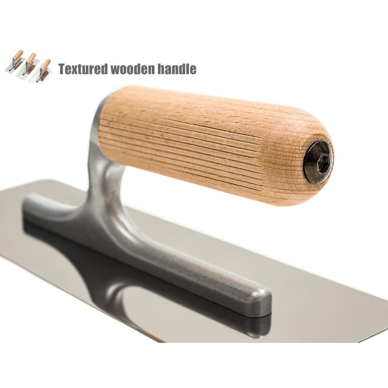 Polished Stainless Steel Venetian Plaster Trowel Set 3 PC Paint