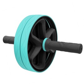 FEELCAT Abdominal Roller, Silent, 2-Way Adjustable Strength, Abroller, For Beginners to Advanced Users, Training Roller, Mat Included (Sky Blue)