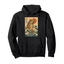 English Bulldog The Great Wave off Kanagawa Pullover Hoodie