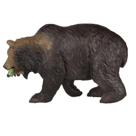 Safari Ltd. Grizzly Bear Figurine - Detailed 4.5" Plastic Model Figure - Fun Educational Play Toy for Boys, Girls & Kids Ages 3+