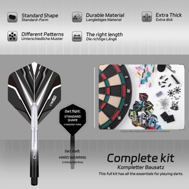 CyeeLife Dart Accessories Kit, Professional Darts Accessories, Dart flights, PC Shafts, Broken Shaft Remover,Finger Grip,Dart sharpener, O Rings, Flight protectors and Counterweight ect