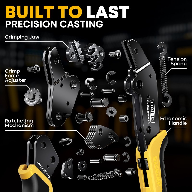 DxCRIMP Waterproof Automotive Electrical Connectors Crimping Tool Kit, 1/2/3/4 Pin