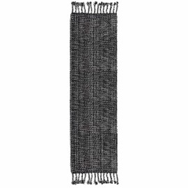100% Cotton Table Runner for Dining Room Tables Rectangle Two Tone Woven Fabric 72" x 13" Soft Durable Table Runner, Black(Pack of 1)