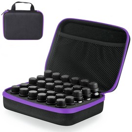 Essential Oil Carry Bag, Foam Insert Essential Oil Storage Box, Shockproof for Storing Essential Oils, black