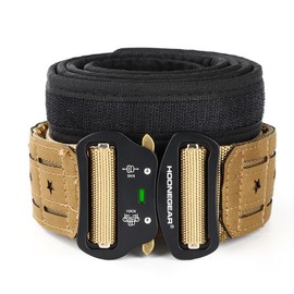 Battle Belt Combat 2 Inch Quick Release Buckle, MOLLE Hunting Duty Belt for Men Durable Two-in-One (Coyote Brown, M)