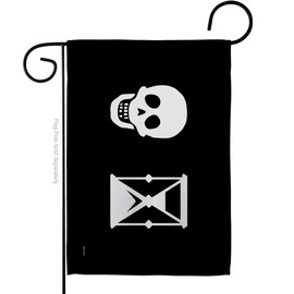 Pirate Captain Napin Garden Flag Coastal Ship Skull Treasure Map Carribean Jolly Blackbeard Jack Small Decorative Gift Yard House Banner Made in USA 13 X 18.5