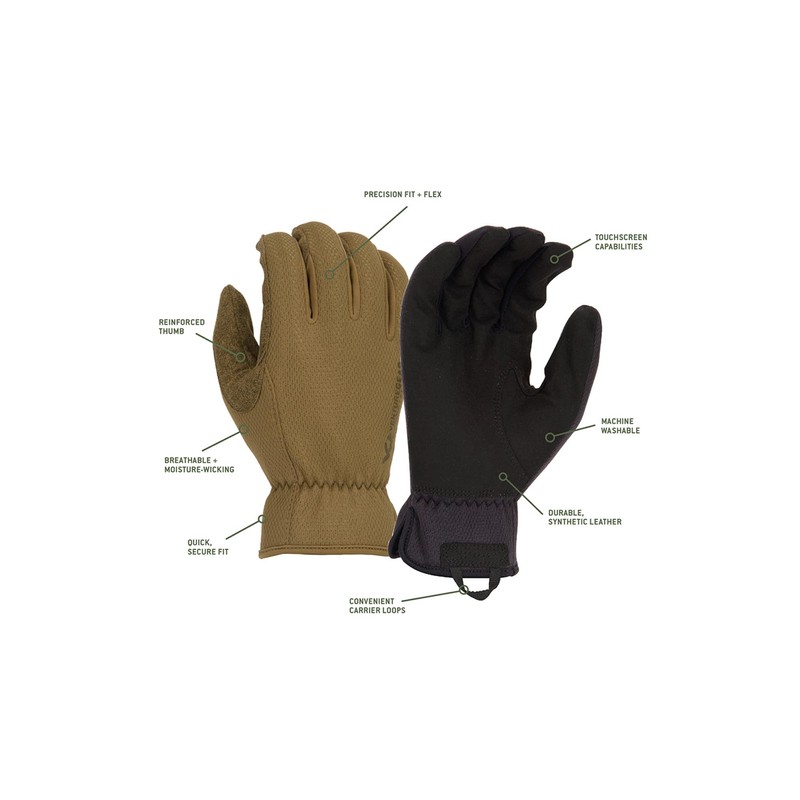 Venture Gear Tactical Medium-Duty Operator Gloves Touchscreen Coyote Brown Medium