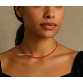 Unbranded Natural Carnelian Choker Dainty Queen Necklace Healing Reiki Energy Women Gifts