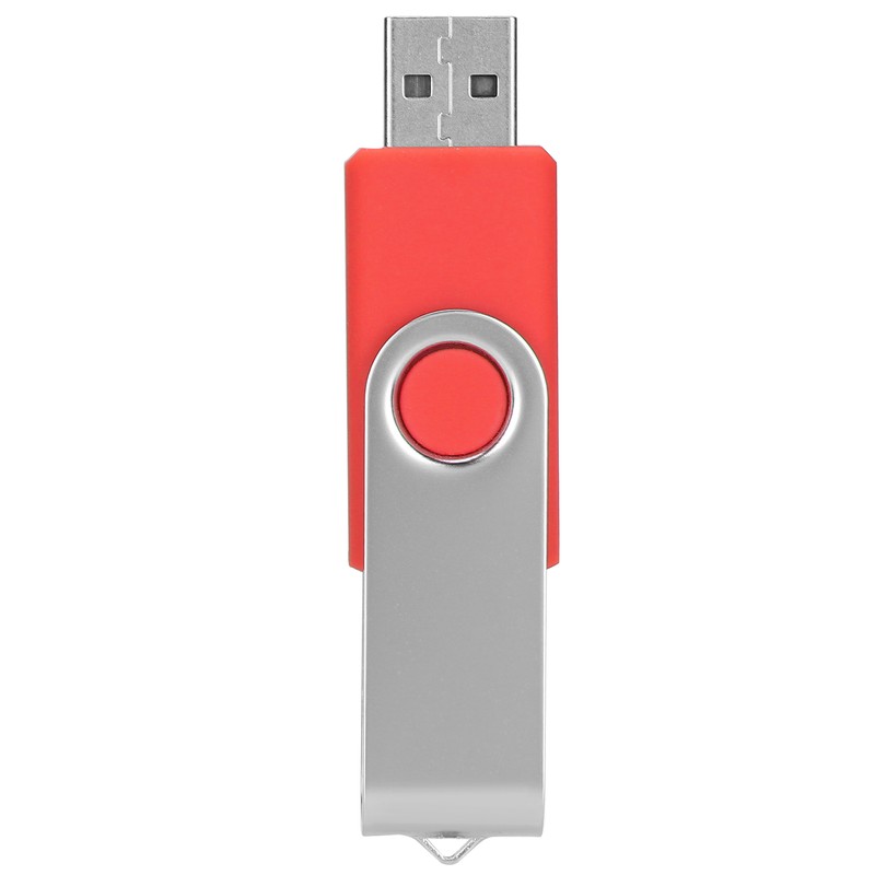 USB Flash Drive Candy Red Rotatable Portable Storage Memory Stick