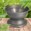 KADAX Flower Bowl with Base, Weatherproof Plastic Plant Bowl, Ball