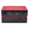 Interfaz de audio USB con preamplificador de micrófono, grabadora mezcladora