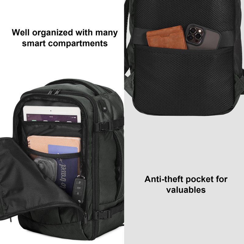 ECOHUB Carry on Backpack 30L, Travel Backpack, Weekender Bag for
