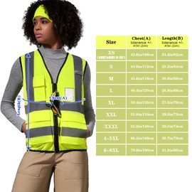 AYKRM women hi vis vest with pocket zipper