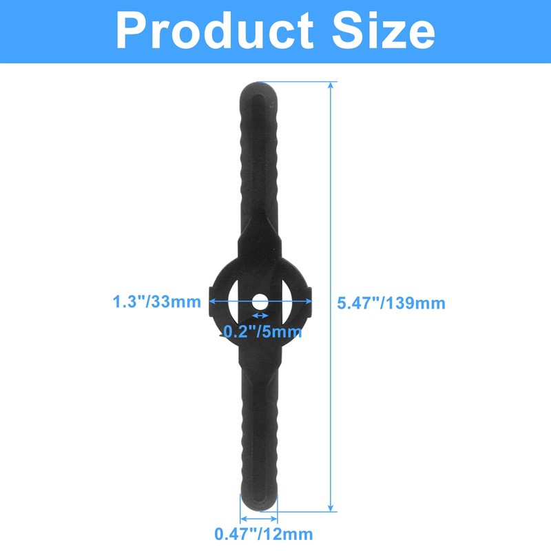 Coufce 36 Pcs Plastic Weed Wacker Head Blades Black Replacement