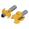 2Pcs Tongue Groove Router Bit 120° with Edge Banding Woodworking