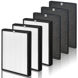 AP-B102 Replacement Filter Compatible with Alexapure Breeze Air Pu-rifier AP-B102 and 3049 Filter Set, 3 H13 True HEPA Filters and 3 Activated Carbon Filters Included