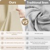 Seenus Linen Look Beige Fabric Shower Curtain Extra Long 72