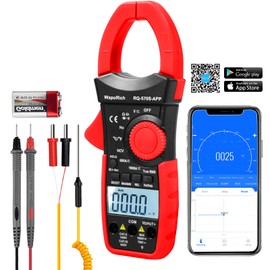 Bluetooth Clamp Meter, Digital, RQ-570S-APP, Supports True Value, Clamp Multimeter, Automatic Range, 6000 Count, AC/DC Ammeter, Voltmeter, Capacity, Resistance, Diode, Temperature Measurement, Non-Contact Voltage Function