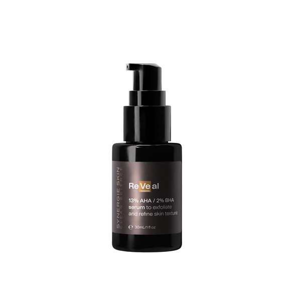 Synergie Skin - ReVeal, Exfoliating Face Serum, Pore Minimizer for Face with AHA BHA Exfoliant, Lactic Acid Serum for Reducing Breakouts and Improving Skin Tone, 30 ml