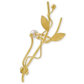 Links Gold Sterling Silver Elf Ear Cuff, Statement Earring, Wedding Ear Cuff, Climber Earring, Branch Earring, Mother's Day Gift