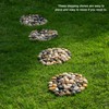 Natural River Rock Stepping Stones for Garden Walkway - Round