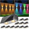 NIORSUN Solar Fence Lights,12 Pack Deck Light,Led Outdoor Lights 3000K/4500K/6000K+