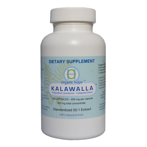 Kalawalla Polypodium Leucotomos Herb for Immune Support, Skin & More 120 VCaps