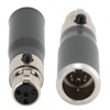 2PCS Mini XLR 3pin Male to Mini XLR 4pin Female