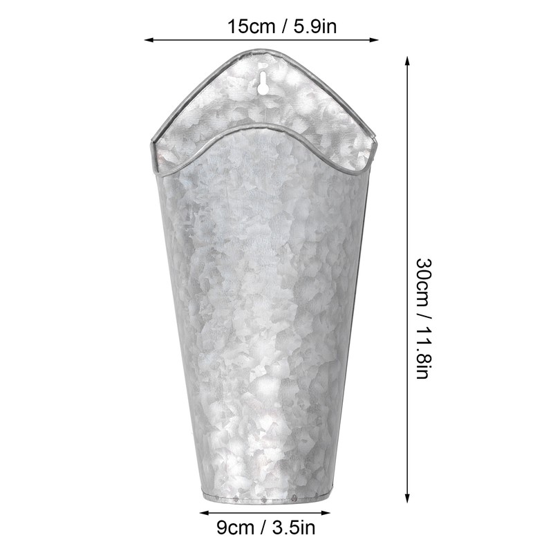 2PCS Iron Art Wall Planter Hanging Flowers Pot for Home
