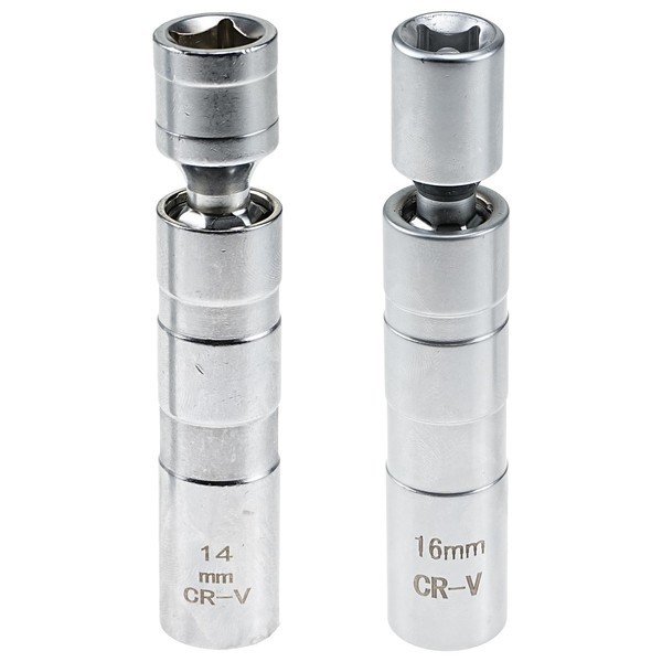 LEVANLIGHT 2Pcs Magnetic Spark Plug Sleeve Slim Universal 14mm 16mm