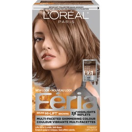 L'Oreal Paris Feria Multi-Faceted Shimmering Permanent Hair Color, B61 Hi-Lift Cool Brown Cooler, Hair Dye with Conditioning Oils, Pack of 1
