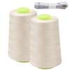 FOGAWA 5000 Yards Sewing Thread 2 Spools Overlocking Sewing Machine