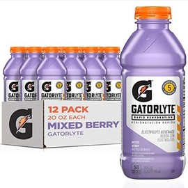 Gatorade Rapid Rehydration Electrolyte Beverage, Mixed Berry, 20oz Bottles (12 Pack)