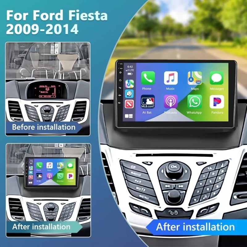 LeeKooLuu Apple Carplay For Ford Fiesta 2009-2014 Car Stereo Radio