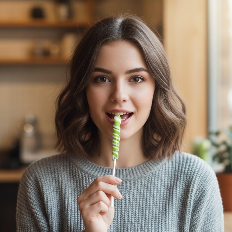 Adams & Brooks Bright Green Apple Mini Unicorn Pops, 10