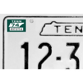 1974 Tennessee License Plate Registration Sticker, TENN