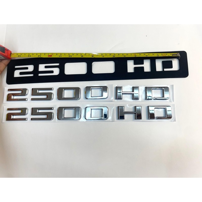 Generic 2X 2500 HD Chrome Silver Badge Emblem - Set