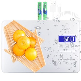 Digital Kitchen Scale K28H – Ultra-Slim Design, Precise 1g–15kg Measurement, 5 Units, Tare Function, Backlit Display, for Baking, Cooking & Meal Prep