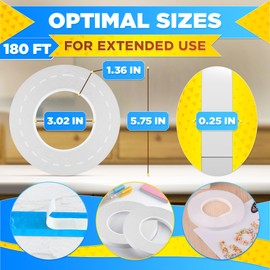 Hemming Tape for Curtains – 1/4 In x 60 Yd Double Sided Clothing Tape – Ultra-Thin Transparent Fabric Adhesive for Quick Fixes, Seamless Bonding, Clean Removal, DIY Projects & No-Iron Clothing Repairs