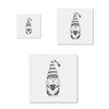 valentine gnome, gnomes mylar stencil pack in 3 sizes, reusable