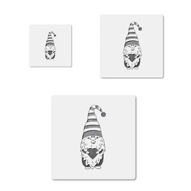 valentine gnome, gnomes mylar stencil pack in 3 sizes, reusable for crafts and diy projects CCSTE-157